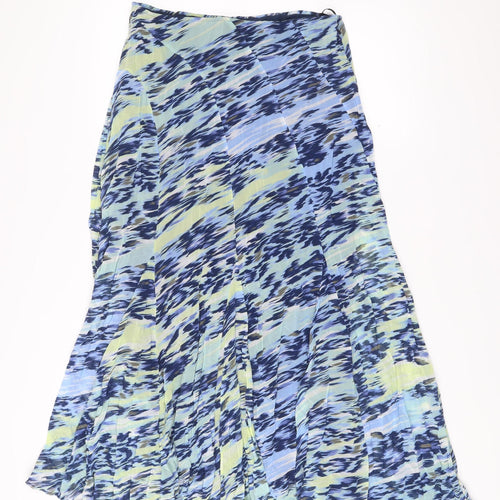 Marks and Spencer Womens Midi Pleated Skirt Size 12 Multicoloured Polyester