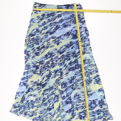 Marks and Spencer Womens Midi Pleated Skirt Size 12 Multicoloured Polyester
