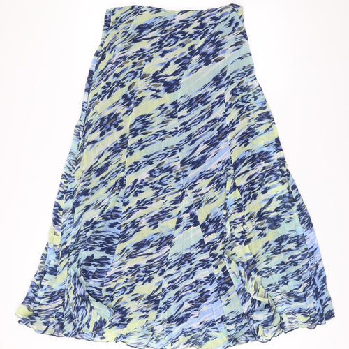 Marks and Spencer Womens Midi Pleated Skirt Size 12 Multicoloured Polyester