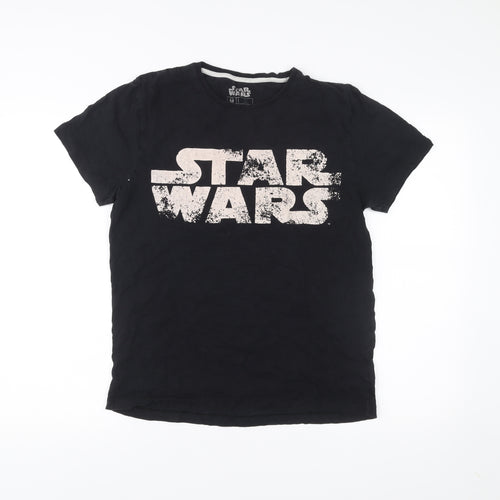 Star Wars Men’s Black Medium Graphic Logo Movie T-Shirt