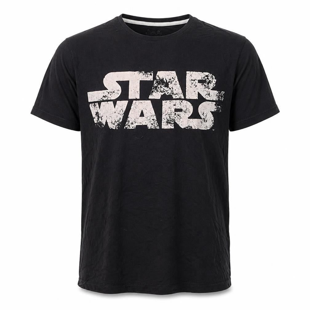 Star Wars Men’s Black Medium Graphic Logo Movie T-Shirt