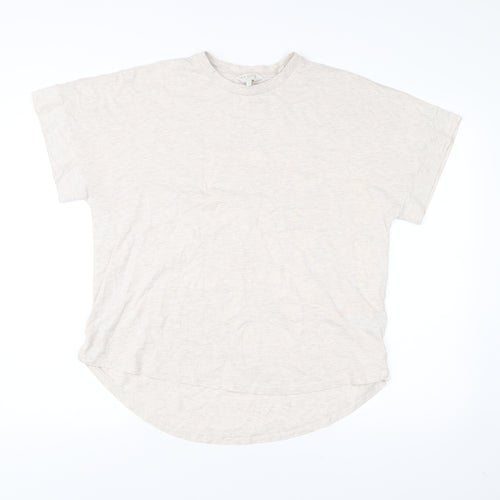 Ted Baker Women’s Beige Cotton Blend Crew Neck T-Shirt Size 12