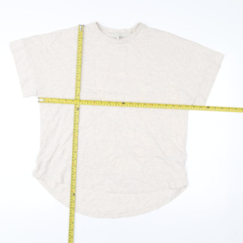 Ted Baker Women’s Beige Cotton Blend Crew Neck T-Shirt Size 12