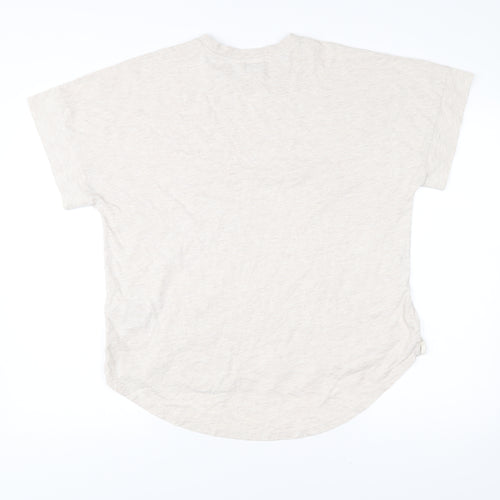 Ted Baker Women’s Beige Cotton Blend Crew Neck T-Shirt Size 12