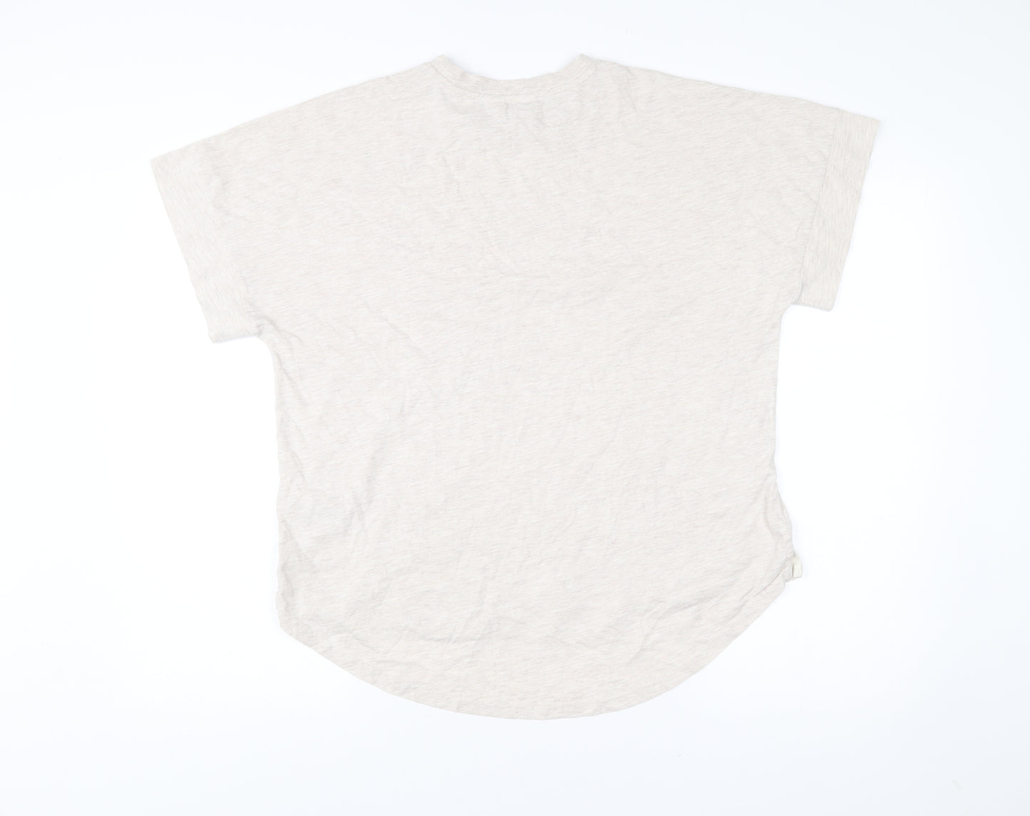 Ted Baker Women’s Beige Cotton Blend Crew Neck T-Shirt Size 12