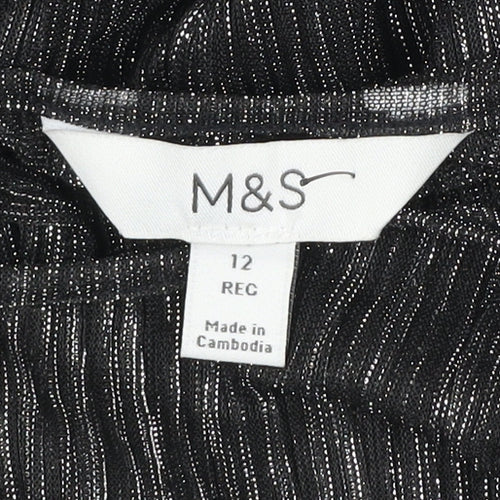 Marks and Spencer Womens Black Size 12 Bodycon Party Dress