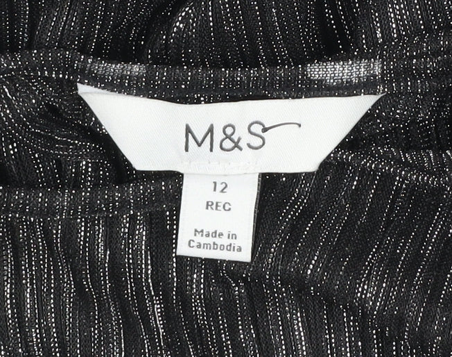Marks and Spencer Womens Black Size 12 Bodycon Party Dress
