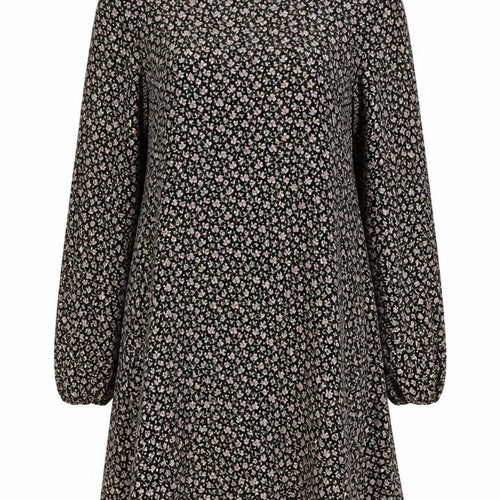 Next Womens Black Floral A-Line Knee Length Dress Size 10