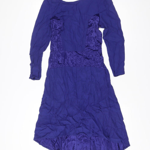 Marks and Spencer Women’s Blue Fit & Flare Dress Size 8 Long Sleeve