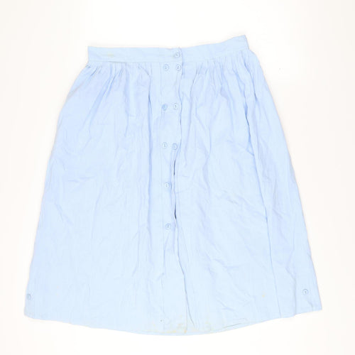 Canda Women’s Blue A-Line Knee Length Cotton Skirt Size 20