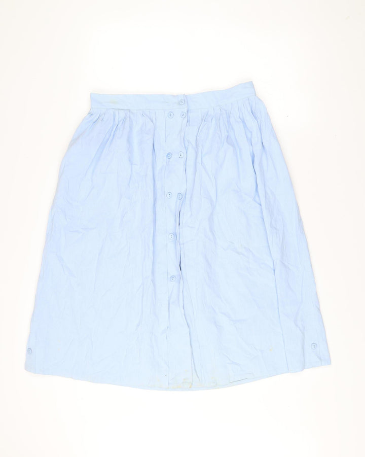 Canda Women’s Blue A-Line Knee Length Cotton Skirt Size 20