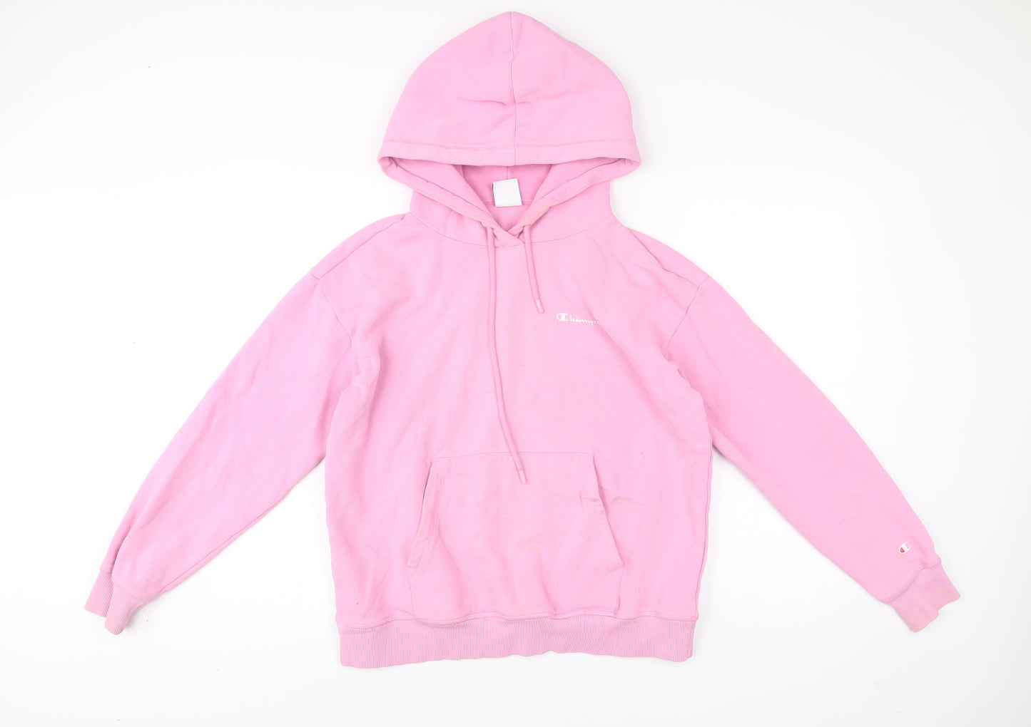 Champion Womens Pink Pullover Hoodie Medium Regular Fit Casual