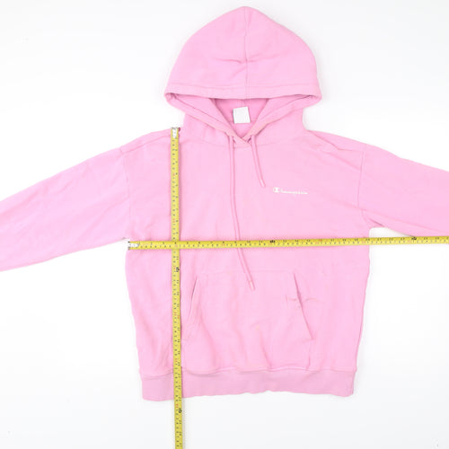 Champion Womens Pink Pullover Hoodie Medium Regular Fit Casual