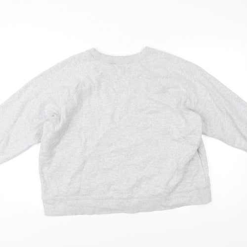 Marks and Spencer Womens Grey L Sweatshirt Pullover Crew Neck Logo