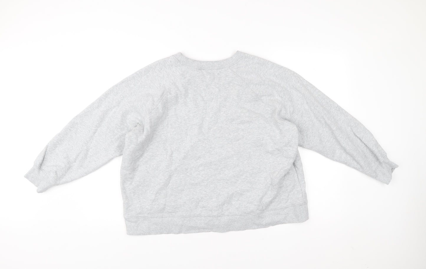 Marks and Spencer Womens Grey L Sweatshirt Pullover Crew Neck Logo