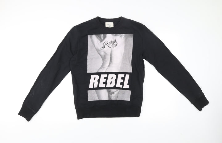 Cedar Wood State Men’s Black Rebel Graphic Sweatshirt M Pullover