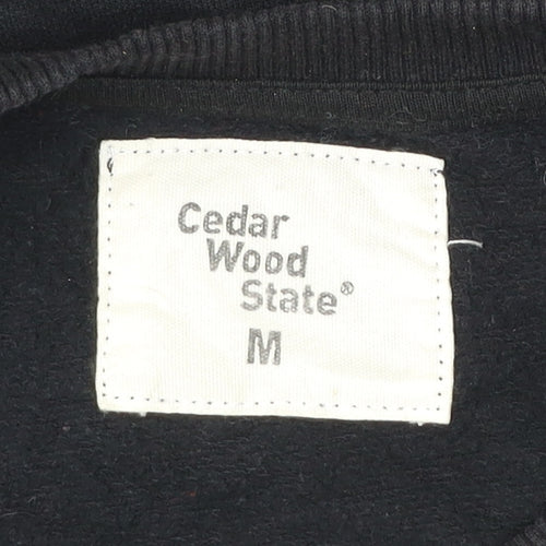 Cedar Wood State Men’s Black Rebel Graphic Sweatshirt M Pullover