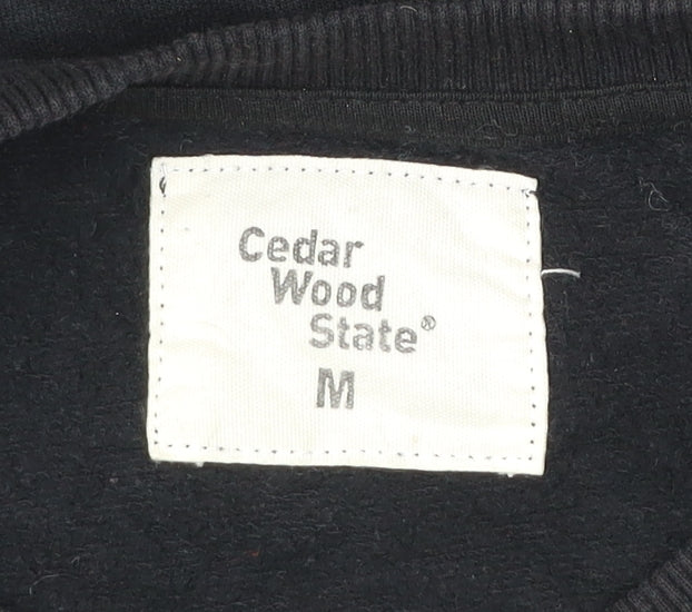 Cedar Wood State Men’s Black Rebel Graphic Sweatshirt M Pullover