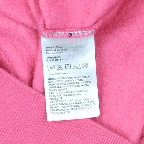 H&M Women’s Pink Venice Graphic Sweatshirt Size 12 Regular Fit
