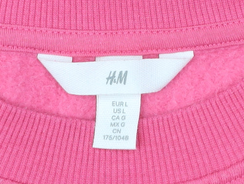 H&M Women’s Pink Venice Graphic Sweatshirt Size 12 Regular Fit
