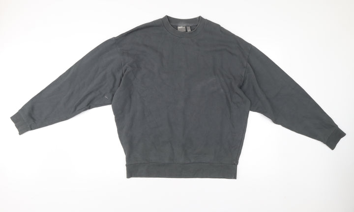 ASOS Men’s Grey Pullover Sweatshirt Size S Crew Neck Fleece Cotton