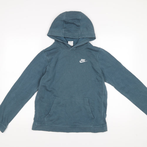 Nike Teens Blue Pullover Hoodie XL Cotton Blend Sportswear
