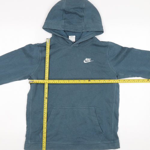 Nike Teens Blue Pullover Hoodie XL Cotton Blend Sportswear