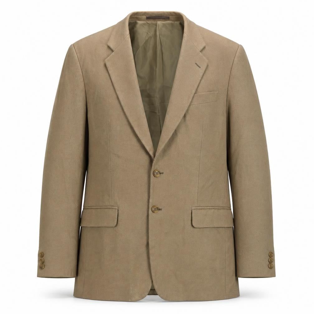 Burton Menswear Men's Beige Wool Blend 40 Long Blazer Jacket
