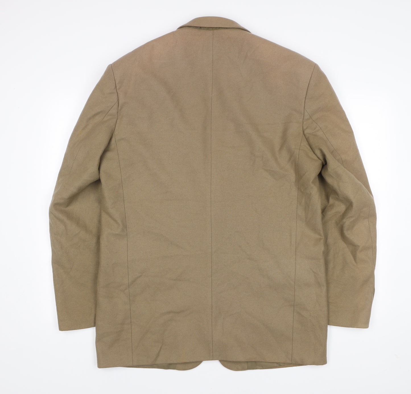 Burton Menswear Men's Beige Wool Blend 40 Long Blazer Jacket