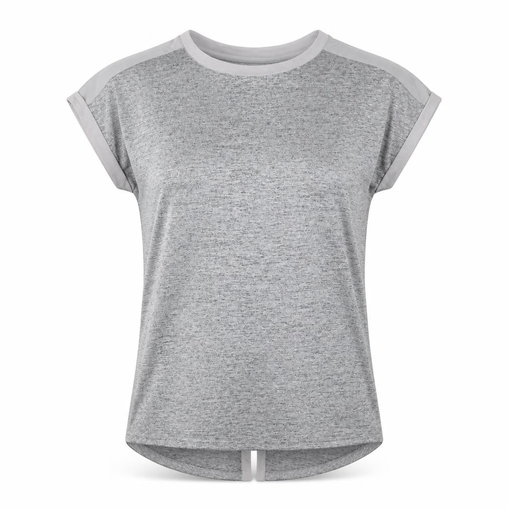 Oasis Womens Grey Round Neck Short Sleeve Jersey T-Shirt M