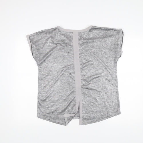 Oasis Womens Grey Round Neck Short Sleeve Jersey T-Shirt M