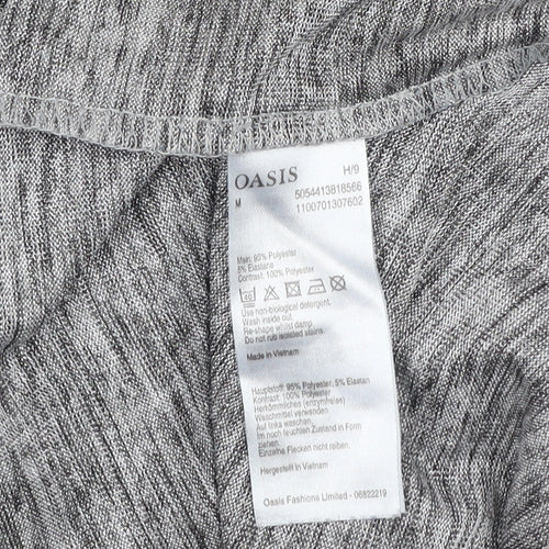 Oasis Womens Grey Round Neck Short Sleeve Jersey T-Shirt M