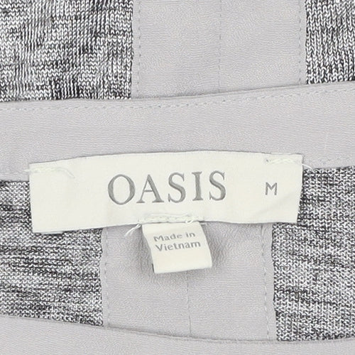 Oasis Womens Grey Round Neck Short Sleeve Jersey T-Shirt M