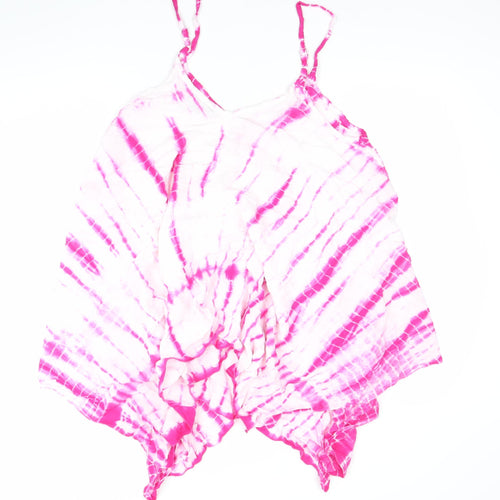 Yours Women’s Pink Tie Dye Viscose Plus Size 22 Slip Dress Summer Beachwear