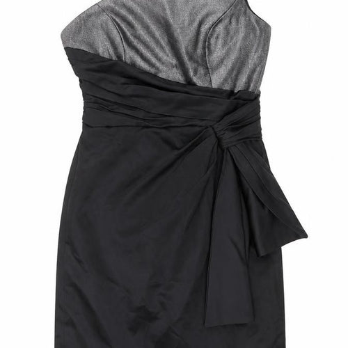 Maggy London Women’s Black Size 10 One Shoulder Sheath Cocktail Dress