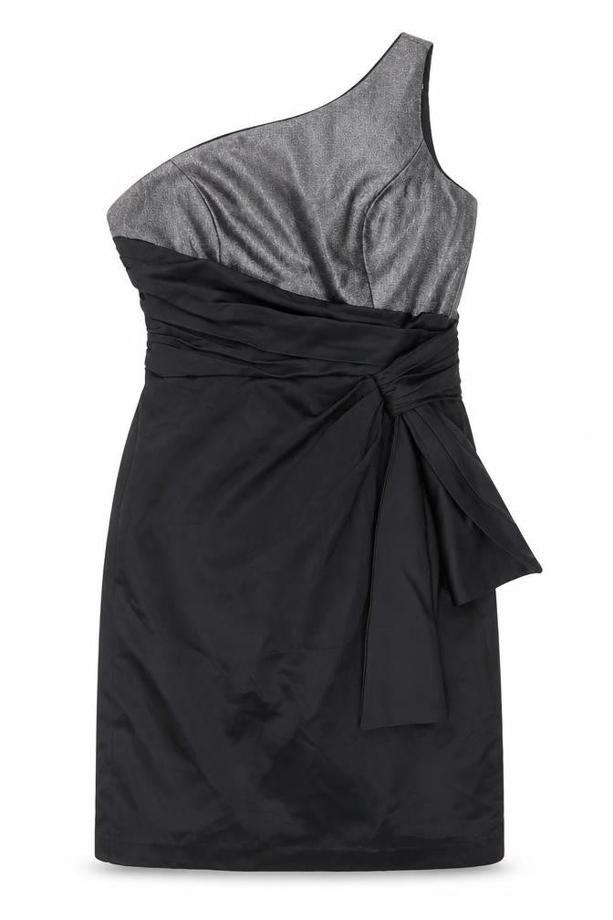 Maggy London Women’s Black Size 10 One Shoulder Sheath Cocktail Dress
