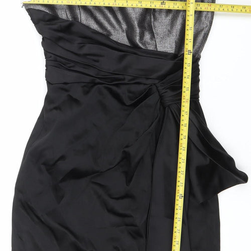 Maggy London Women’s Black Size 10 One Shoulder Sheath Cocktail Dress