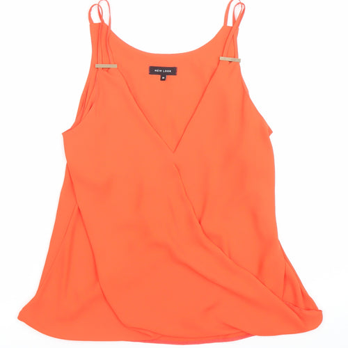 New Look Women’s Orange Size 10 Camisole Tank Top V-Neck Sleeveless