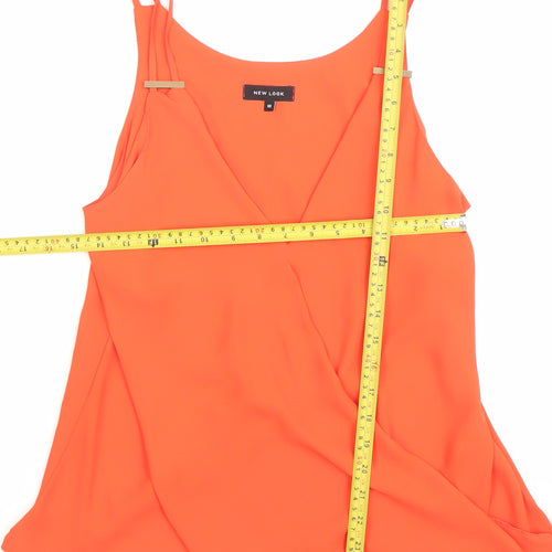 New Look Women’s Orange Size 10 Camisole Tank Top V-Neck Sleeveless