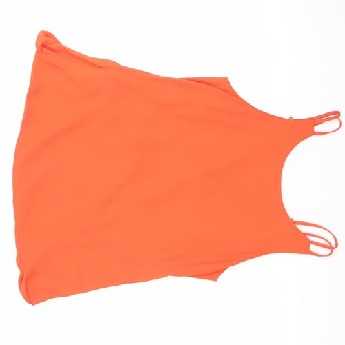 New Look Women’s Orange Size 10 Camisole Tank Top V-Neck Sleeveless