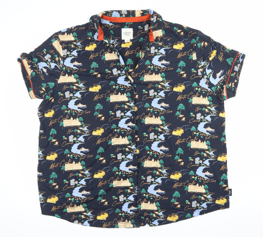 Chelsea Peers Womens Multicoloured Pyjama Shirt Top Size 16