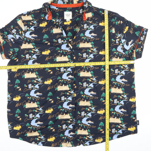 Chelsea Peers Womens Multicoloured Pyjama Shirt Top Size 16