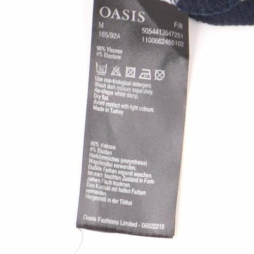 Oasis Women’s Blue Striped Midi Bodycon Dress Size M