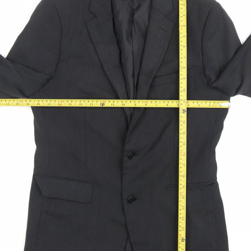 Fellini Traveller Men's Grey 36R Blazer Jacket Single-Breasted