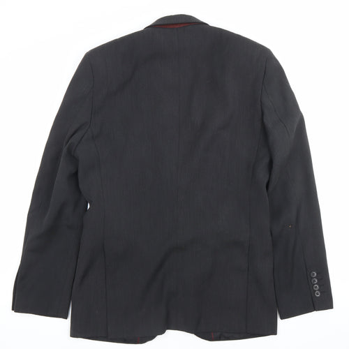 Fellini Traveller Men's Grey 36R Blazer Jacket Single-Breasted