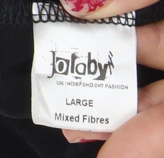 Jojoby Womens Black White Animal Print Shift Dress L Sleeveless