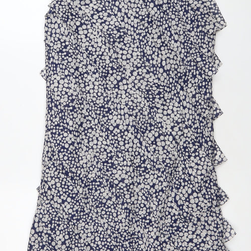 Nicole Miller Women’s Blue Polka Dot Silk Swing Dress Size 12