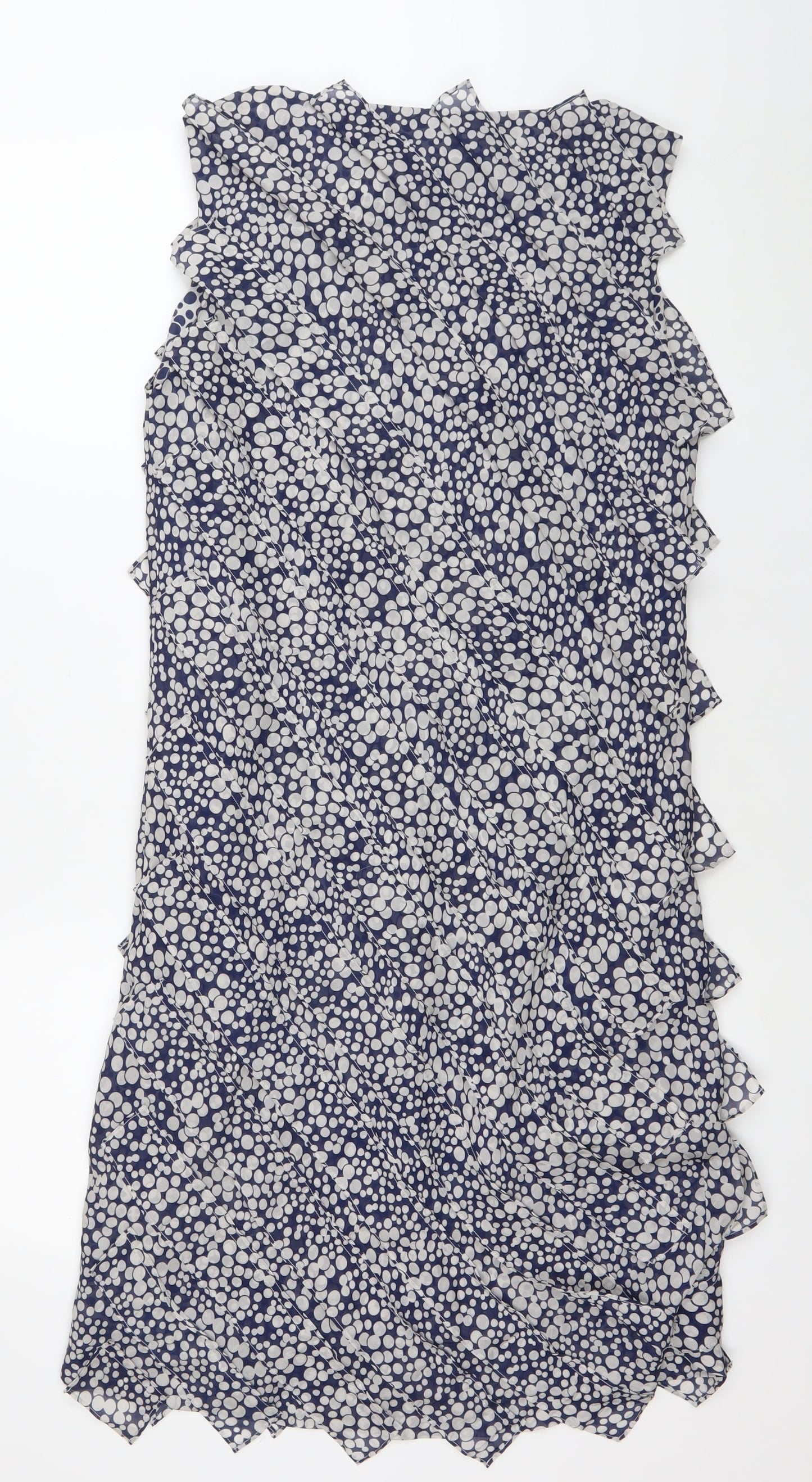 Nicole Miller Women’s Blue Polka Dot Silk Swing Dress Size 12