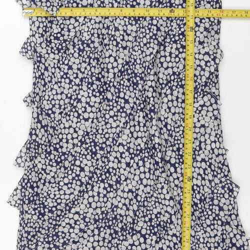 Nicole Miller Women’s Blue Polka Dot Silk Swing Dress Size 12