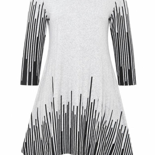 Izabel London Women’s Grey Striped Shift Dress Size 12